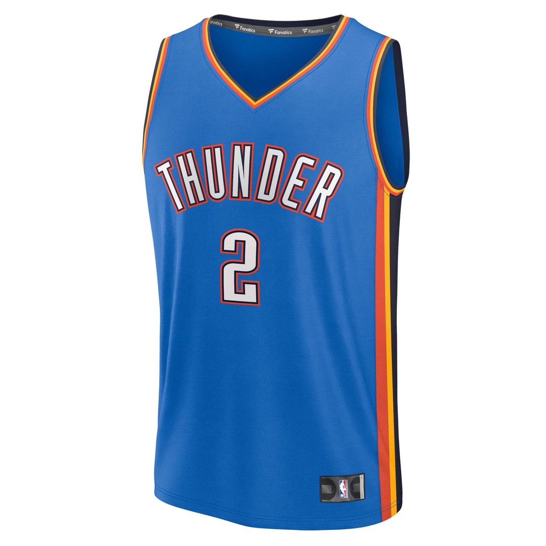 Shai Gilgeous-Alexander Oklahoma City Thunder Fanatics Big & Tall Fast Break Jersey - Icon Edition - Blue Official NBA Team Apparel Basketball Fan Gea