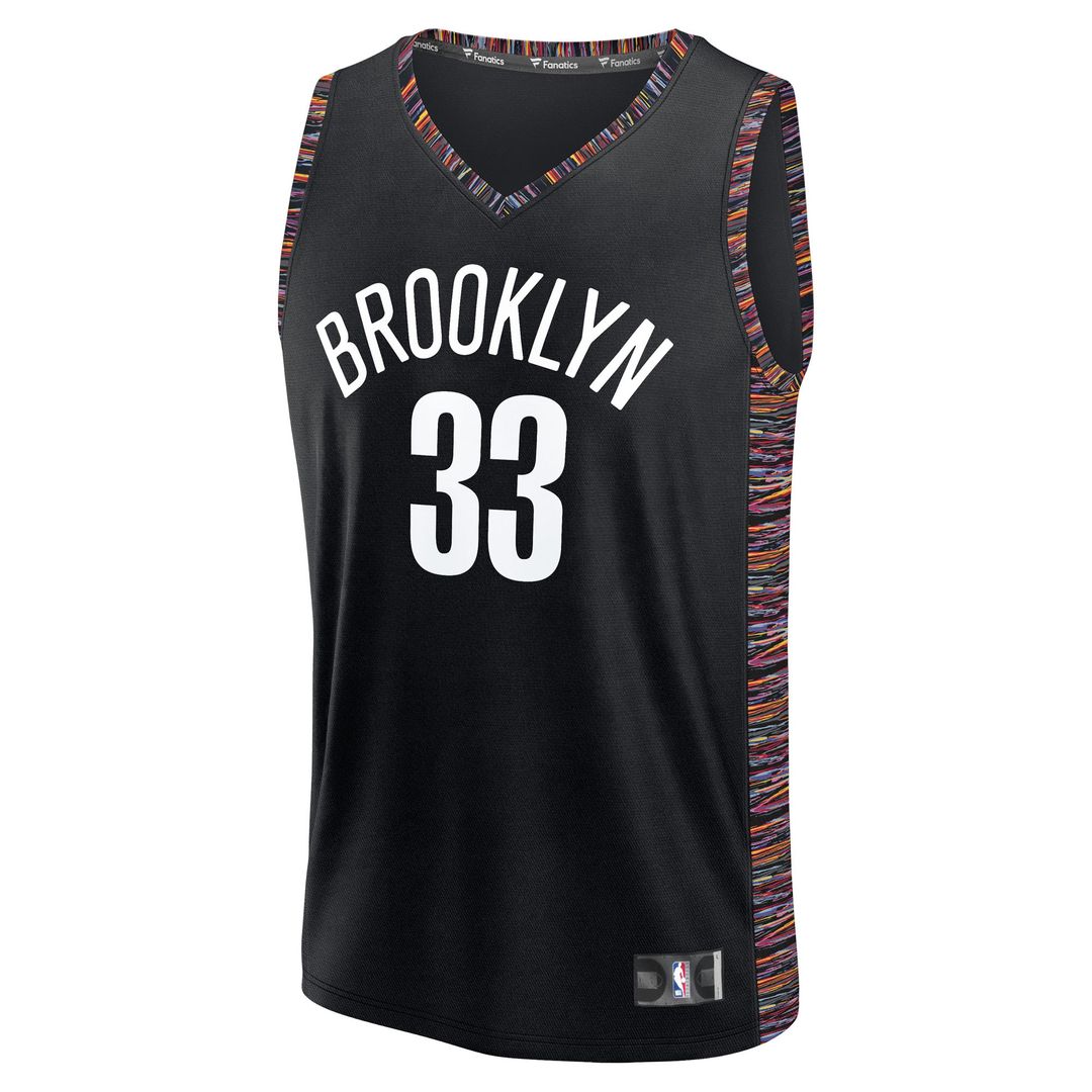 Nic Claxton Brooklyn Nets Fanatics 2025/26 City Edition Fast Break Jersey - Black Official NBA Team Apparel Basketball Fan Gear