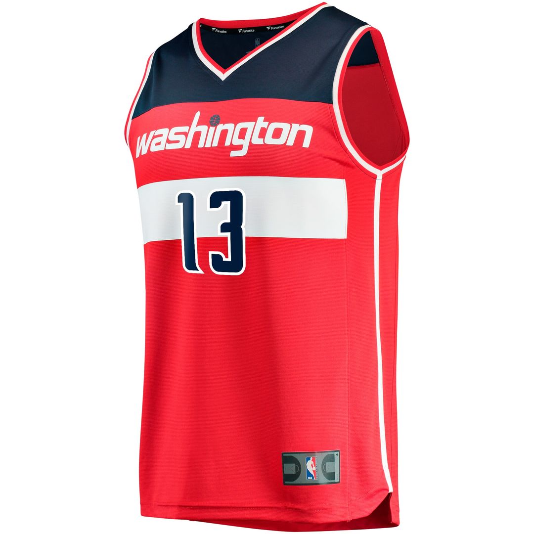 Jordan Poole Washington Wizards Fanatics Fast Break Player Jersey - Icon Edition - Red Official NBA Team Apparel Basketball Fan Gear
