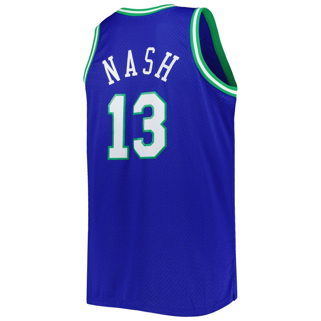 Steve Nash Dallas Mavericks Mitchell & Ness Big & Tall Hardwood Classics 1998/99 Swingman Jersey - Blue Official NBA Team Apparel Basketball Fan Gear