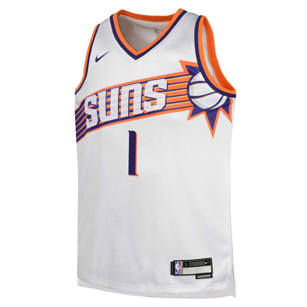 Devin Booker Phoenix Suns Nike Youth Swingman Jersey - Association Edition - White Official NBA Team Apparel Basketball Fan Gear