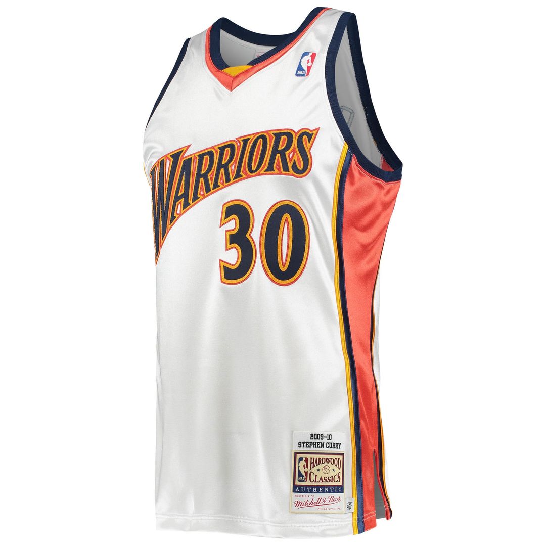 Stephen Curry Golden State Warriors Mitchell & Ness 2009/10 Hardwood Classics Authentic Jersey - White Official NBA Team Apparel Basketball Fan Gear