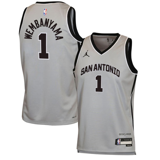 Victor Wembanyama San Antonio Spurs Jordan Brand Youth Swingman Jersey - Statement Edition - Silver Official NBA Team Apparel Basketball Fan Gear