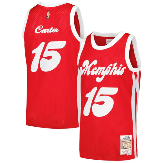Vince Carter Memphis Grizzlies Mitchell & Ness 2015/16 Hardwood Classics Swingman Jersey - Red Official NBA Team Apparel Basketball Fan Gear