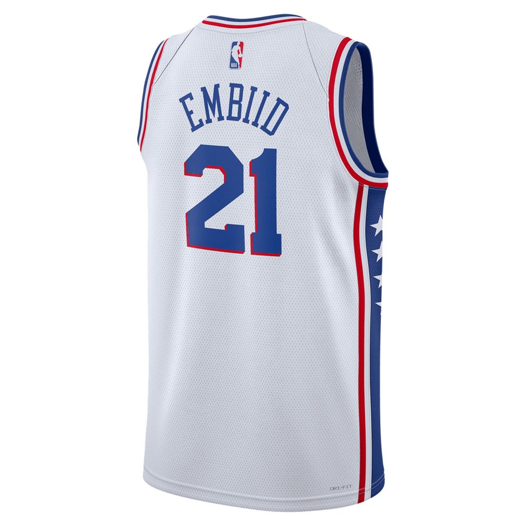 Joel Embiid Philadelphia 76ers Nike Unisex Swingman Jersey - Association Edition - White Official NBA Team Apparel Basketball Fan Gear