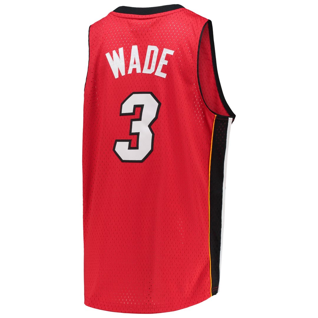 Dwyane Wade Miami Heat Mitchell & Ness Youth 2005/06 Hardwood Classics Swingman Jersey - Red Official NBA Team Apparel Basketball Fan Gear