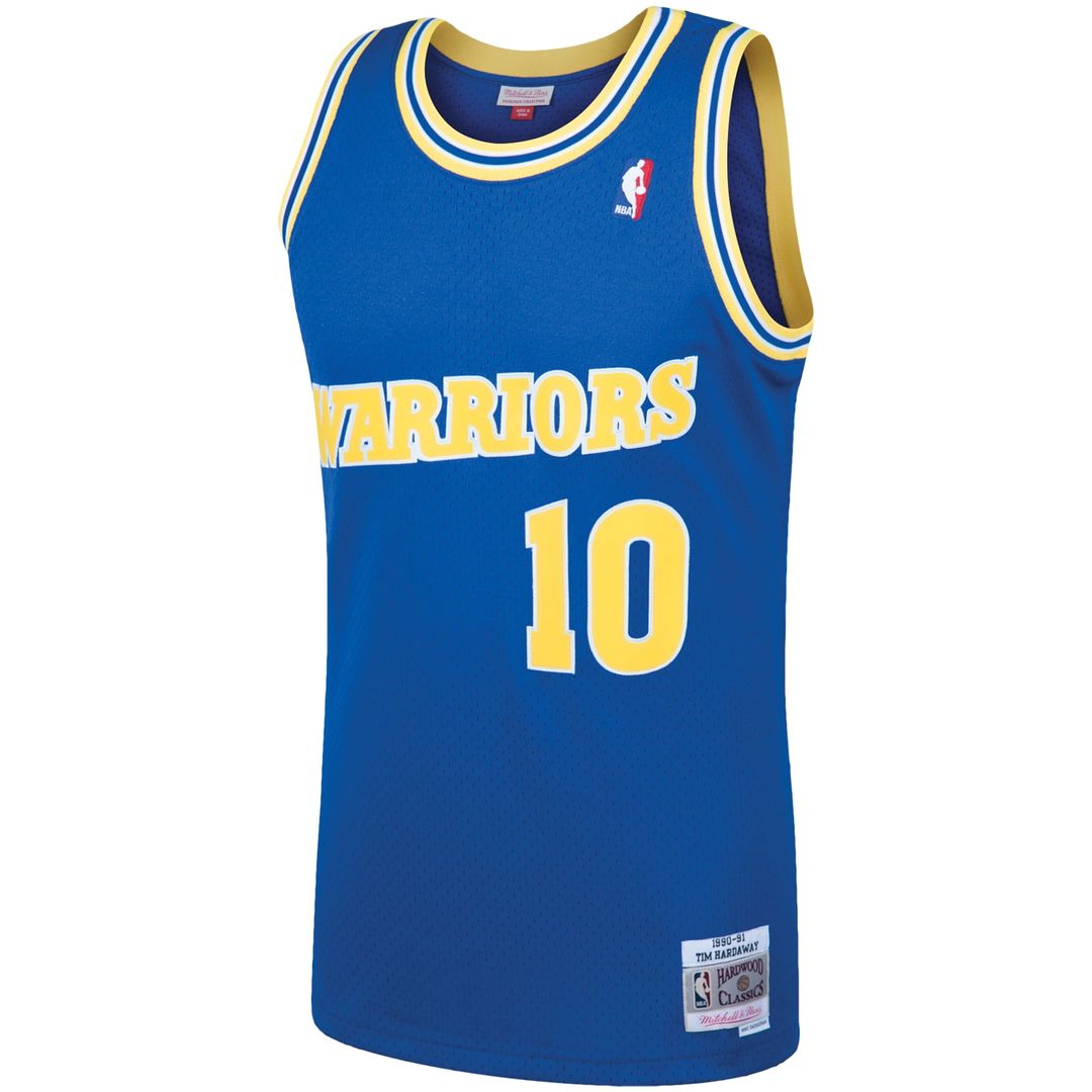 Tim Hardaway Golden State Warriors Mitchell & Ness 1990/91 Hardwood Classics Swingman Jersey - Royal Official NBA Team Apparel Basketball Fan Gear