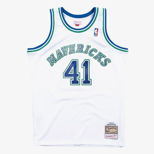 Dirk Nowitzki Dallas Mavericks Mitchell & Ness 1998-99 Hardwood Classics Swingman Jersey - White Official NBA Team Apparel Basketball Fan Gear