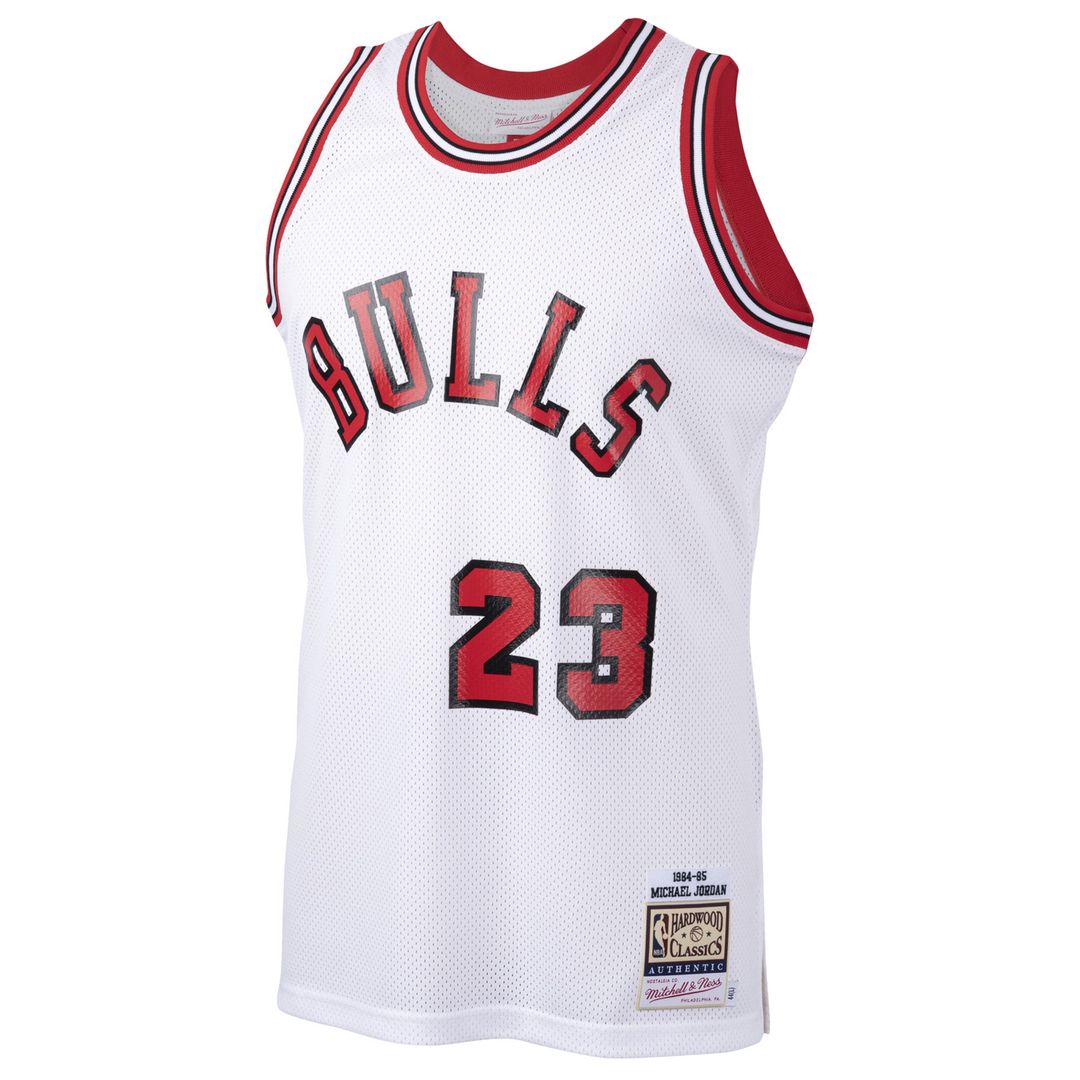 Michael Jordan Chicago Bulls Mitchell & Ness 1984/85 Hardwood Classics Rookie Authentic Jersey - White Official NBA Team Apparel Basketball Fan Gear