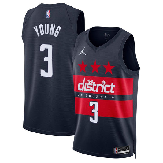 Trae Young Washington Wizards Jordan Brand Unisex Swingman Jersey - Statement Edition - Navy Official NBA Team Apparel Basketball Fan Gear