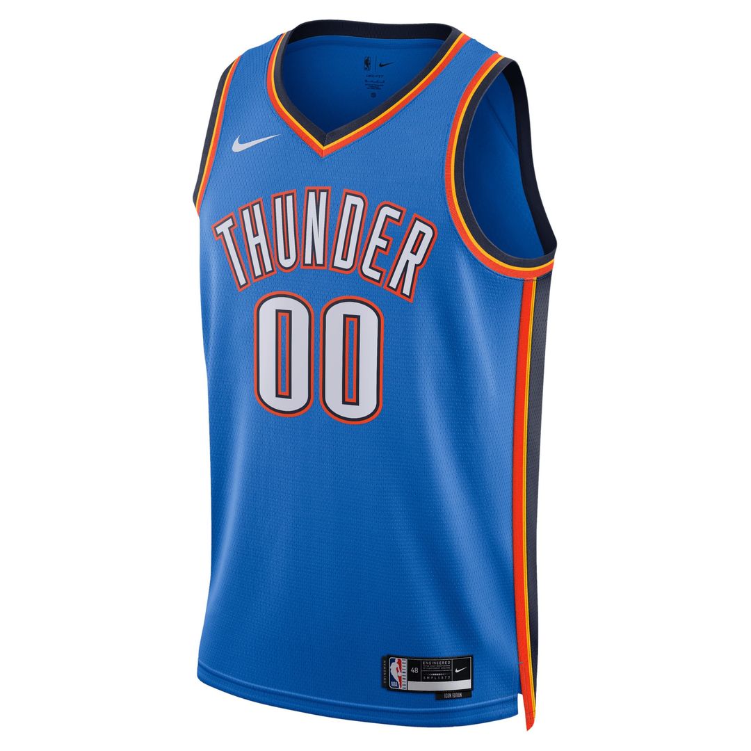 Oklahoma City Thunder Nike Unisex Swingman Custom Jersey Blue - Icon Edition Official NBA Team Apparel Basketball Fan Gear