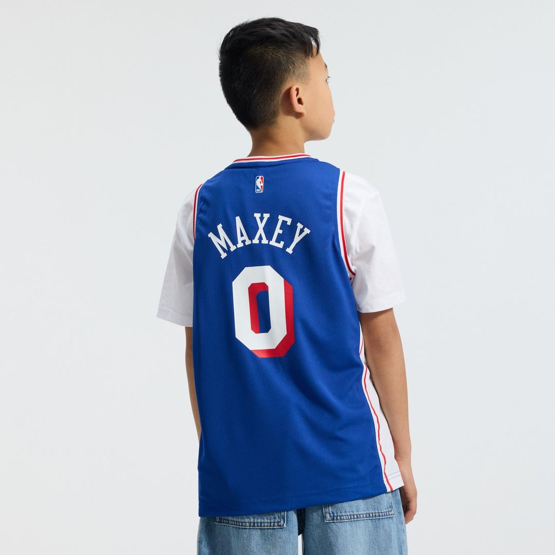 Tyrese Maxey Philadelphia 76ers Fanatics Youth Fast Break Replica Player Jersey - Icon Edition - Royal Official NBA Team Apparel Basketball Fan Gear