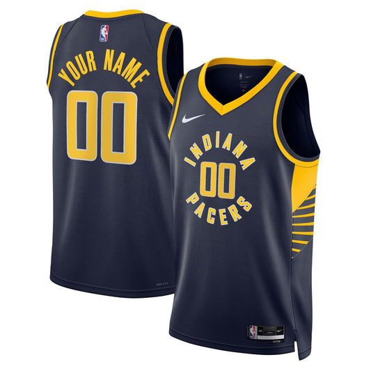 Indiana Pacers Nike Unisex 2022/23 Swingman Custom Jersey Navy - Icon Edition Official NBA Team Apparel Basketball Fan Gear