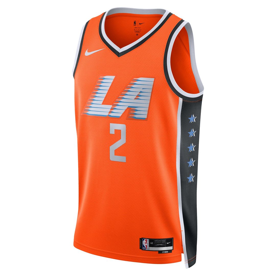 Kawhi Leonard LA Clippers Nike Unisex 2025/26 Swingman Jersey - Orange - City Edition Official NBA Team Apparel Basketball Fan Gear