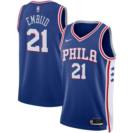 Joel Embiid Philadelphia 76ers Nike Unisex Swingman Jersey - Icon Edition - Royal Official NBA Team Apparel Basketball Fan Gear