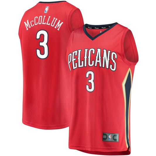 C.J. McCollum New Orleans Pelicans Fanatics Fast Break Replica Player Jersey - Statement Edition - Red Official NBA Team Apparel Basketball Fan Gear
