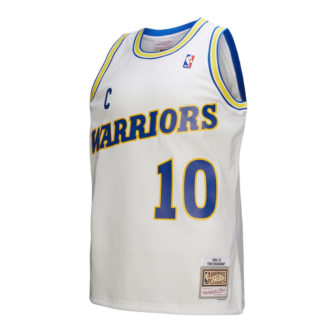 Tim Hardaway Golden State Warriors Mitchell & Ness Hardwood Classics 1990/91 Swingman Jersey - White Official NBA Team Apparel Basketball Fan Gear