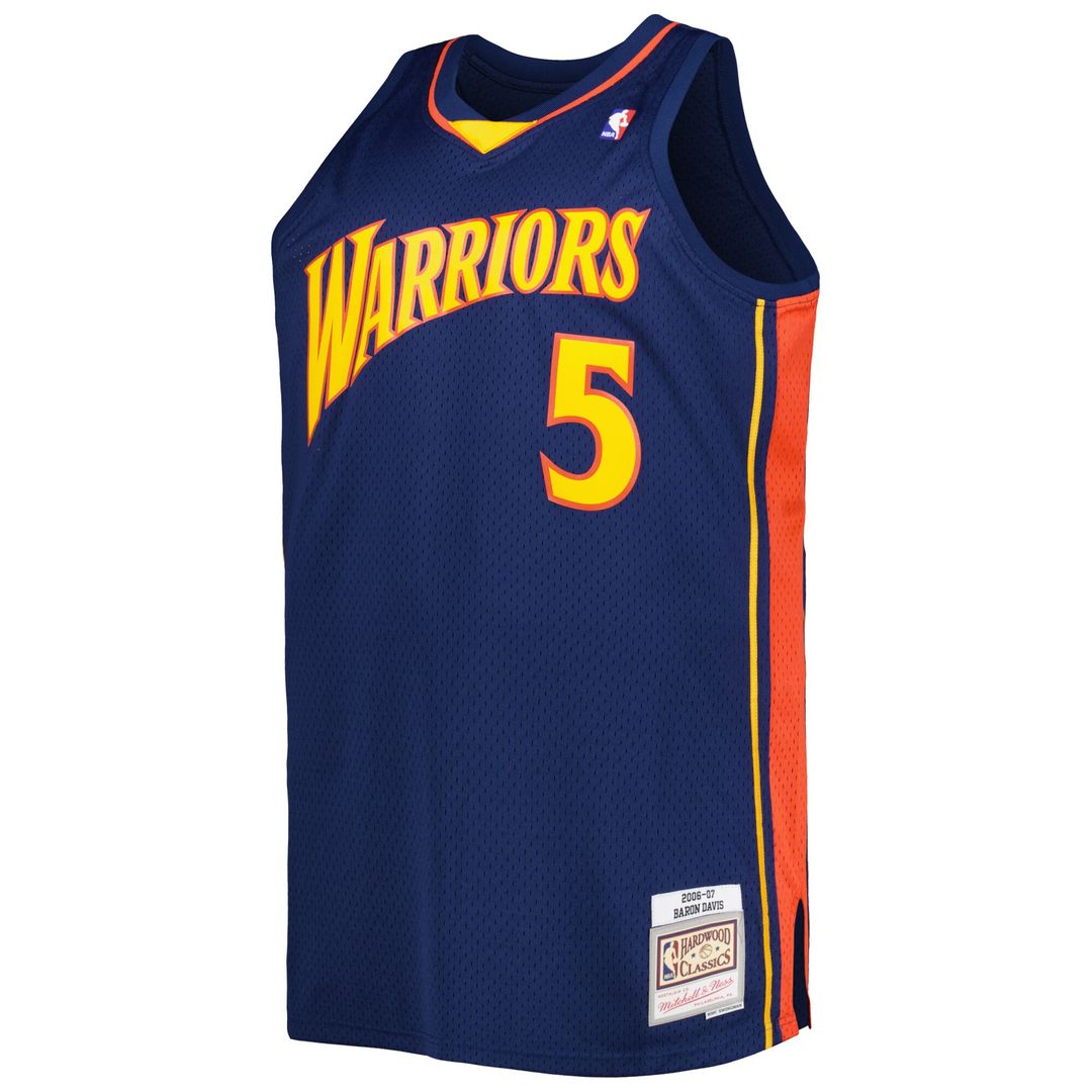 Baron Davis Golden State Warriors Mitchell & Ness Big & Tall Hardwood Classics 2006/07 Swingman Jersey - Navy Official NBA Team Apparel Basketball Fan