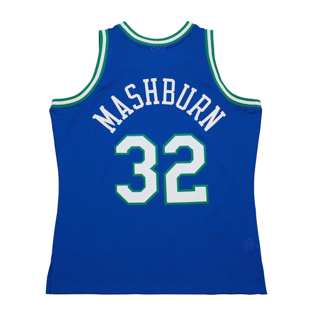 Jamal Mashburn Dallas Mavericks Mitchell & Ness 1993/94 Hardwood Classics Swingman Jersey - Blue Official NBA Team Apparel Basketball Fan Gear