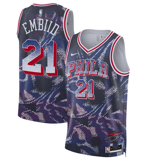 Joel Embiid Philadelphia 76ers Nike Unisex 2025 Select Series Swingman Player Jersey - Navy Official NBA Team Apparel Basketball Fan Gear