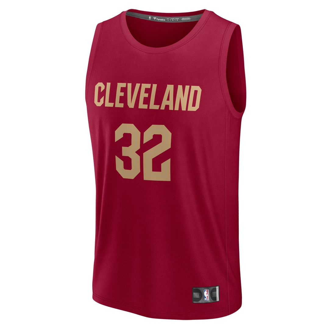 Dean Wade Cleveland Cavaliers Fanatics Fast Break Player Jersey - Icon Edition - Wine Official NBA Team Apparel Basketball Fan Gear