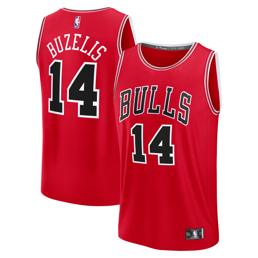 Matas Buzelis Chicago Bulls Fanatics Fast Break Replica Player Jersey - Icon Edition - Red Official NBA Team Apparel Basketball Fan Gear