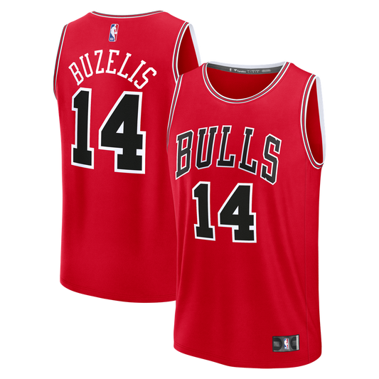 Matas Buzelis Chicago Bulls Fanatics Fast Break Replica Player Jersey - Icon Edition - Red Official NBA Team Apparel Basketball Fan Gear