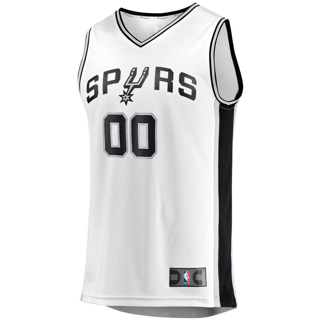 San Antonio Spurs Fanatics Youth Fast Break Replica Custom Jersey - Association Edition - White Official NBA Team Apparel Basketball Fan Gear
