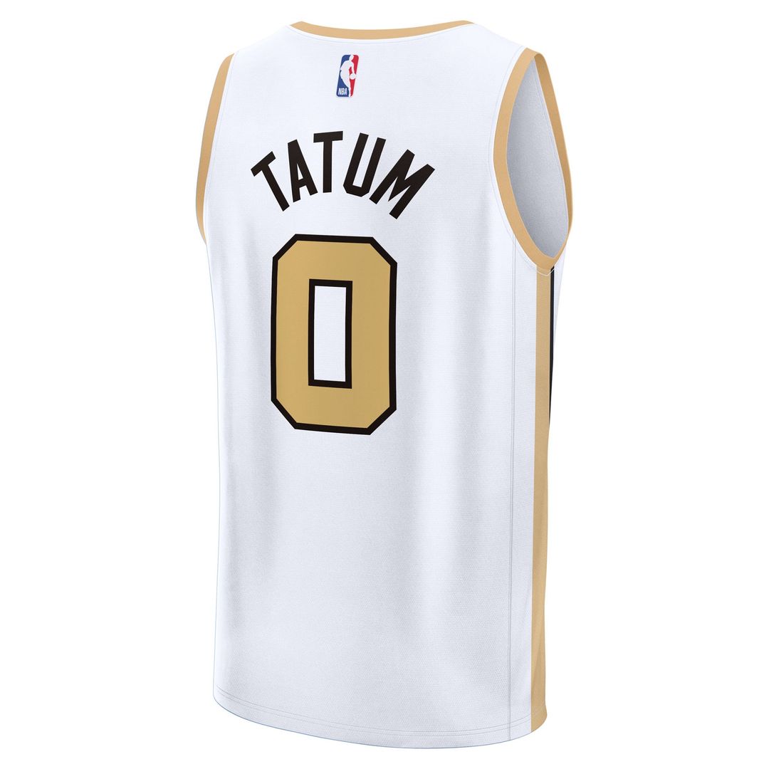 Jayson Tatum Boston Celtics Fanatics 2025/26 City Edition Fast Break Jersey - White Official NBA Team Apparel Basketball Fan Gear
