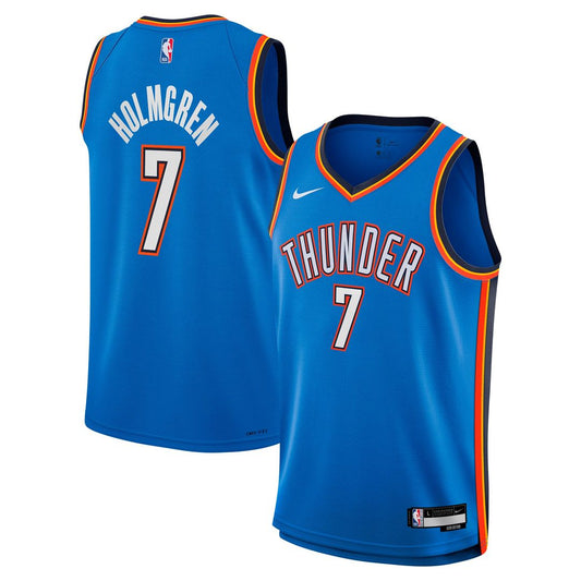 Chet Holmgren Oklahoma City Thunder Nike Youth Swingman Jersey - Icon Edition - Blue Official NBA Team Apparel Basketball Fan Gear