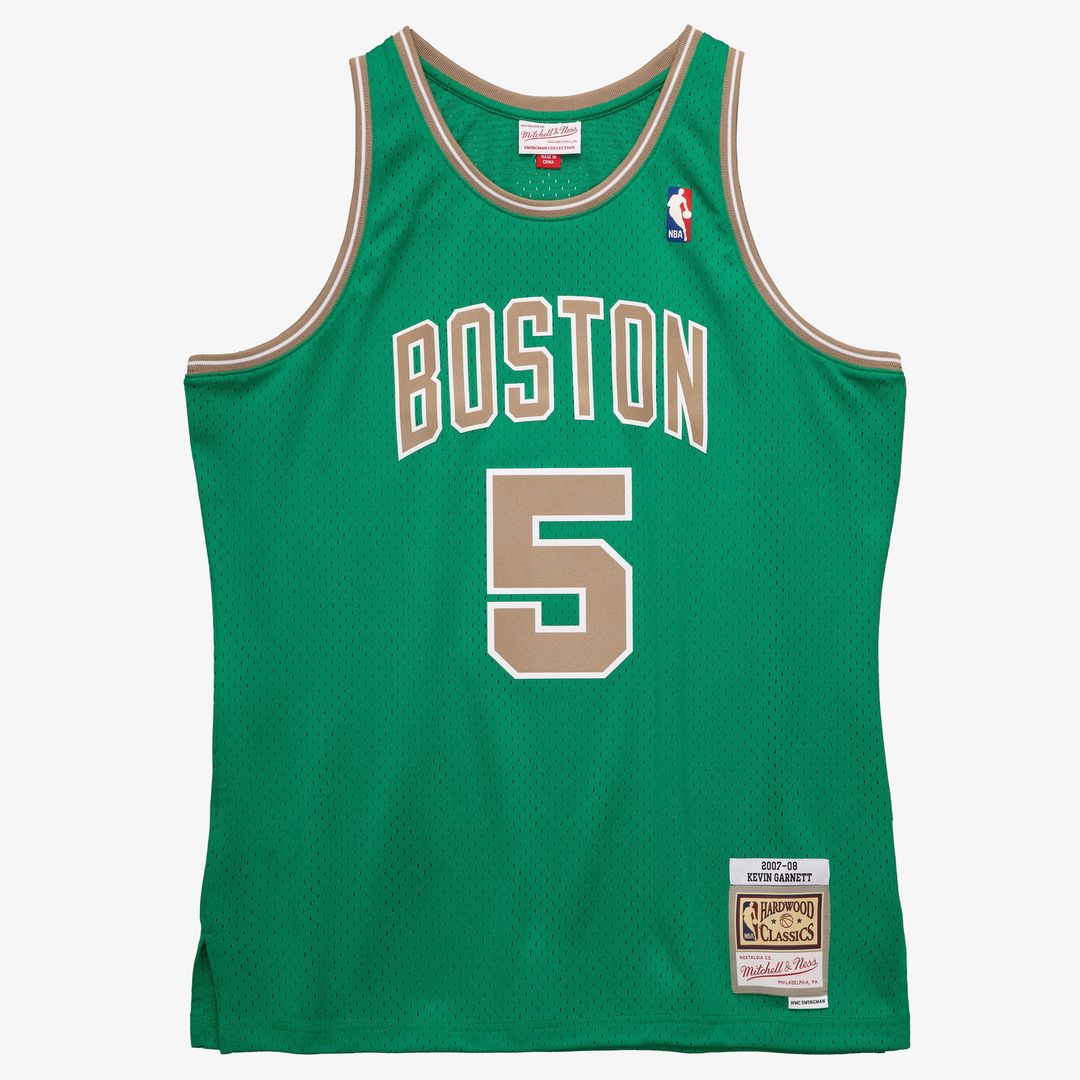 Kevin Garnett Boston Celtics Mitchell & Ness 2007-08 Hardwood Classics Swingman Jersey - Kelly Green Official NBA Team Apparel Basketball Fan Gear