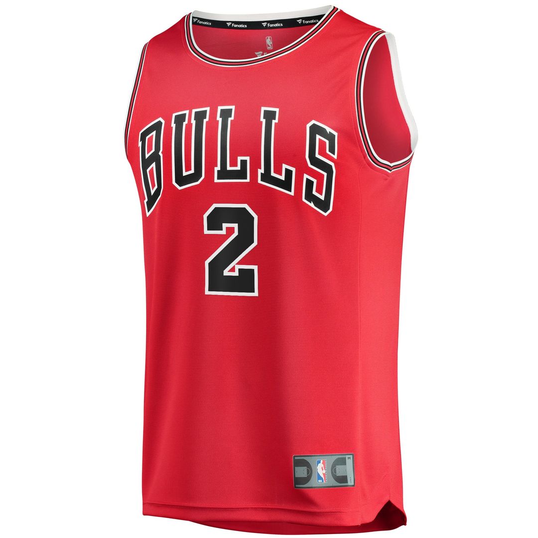 Lonzo Ball Chicago Bulls Fanatics Youth Fast Break Road Replica Jersey - Icon Edition - Red Official NBA Team Apparel Basketball Fan Gear
