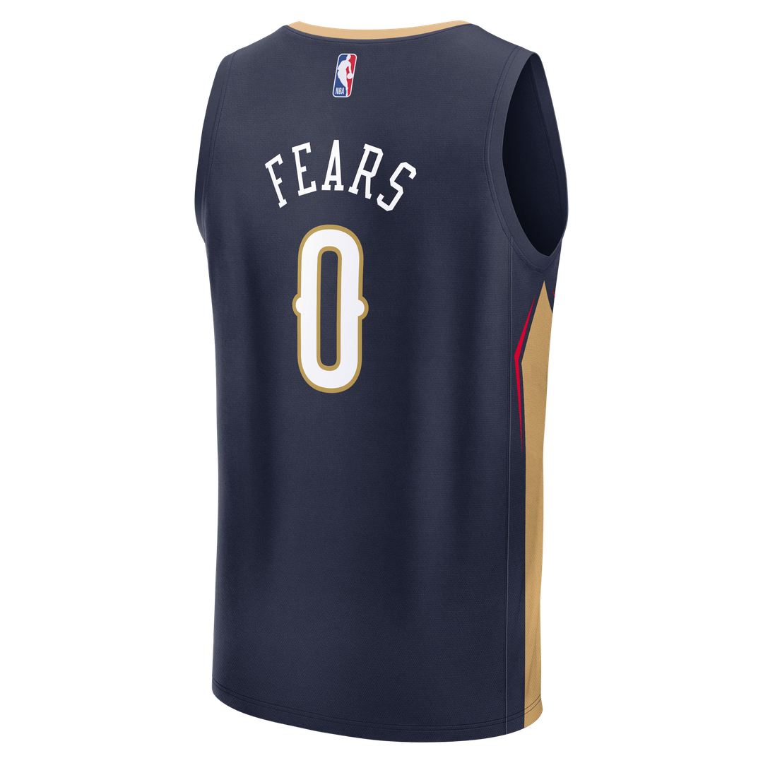 Jeremiah Fears New Orleans Pelicans Fanatics Fast Break Replica Jersey - Navy - Icon Edition Official NBA Team Apparel Basketball Fan Gear