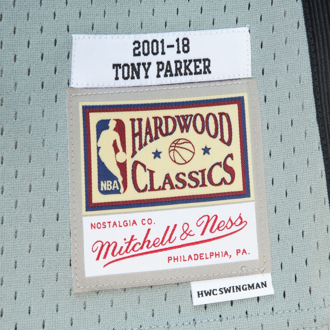 Tony Parker San Antonio Spurs Mitchell & Ness Unisex Hall of Fame Class of 2023 Throwback Swingman Jersey - Gray Official NBA Team Apparel Basketball