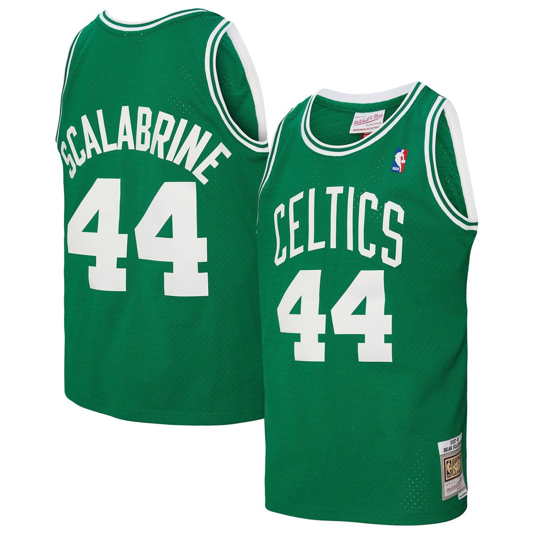 Brian Scalabrine Boston Celtics Mitchell & Ness 2007/08 Hardwood Classics Swingman Jersey - Kelly Green Official NBA Team Apparel Basketball Fan Gear