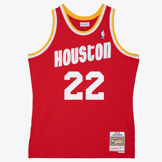 Clyde Drexler Houston Rockets Mitchell & Ness 1994/95 Swingman Jersey - Red Official NBA Team Apparel Basketball Fan Gear