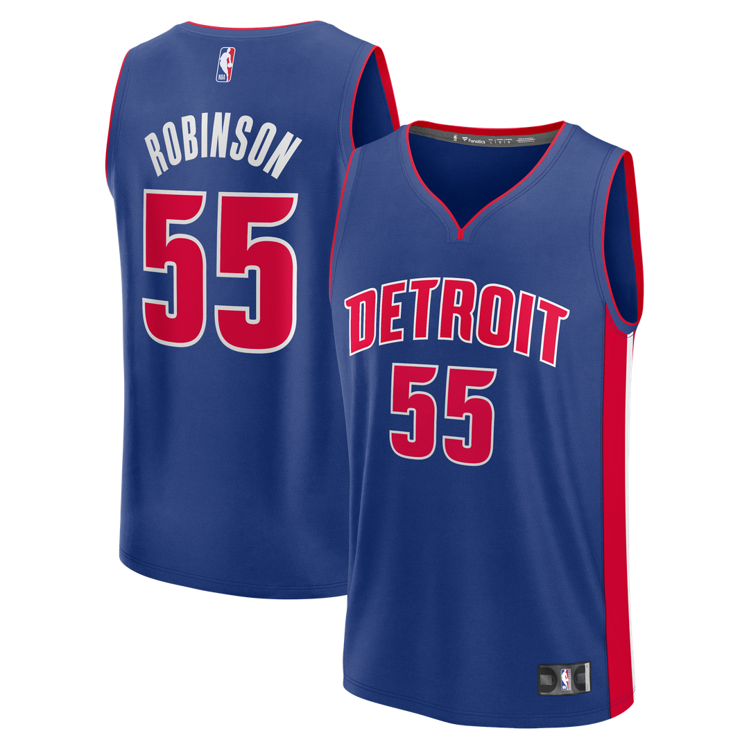 Duncan Robinson Detroit Pistons Fanatics Fast Break Jersey - Icon Edition - Blue Official NBA Team Apparel Basketball Fan Gear