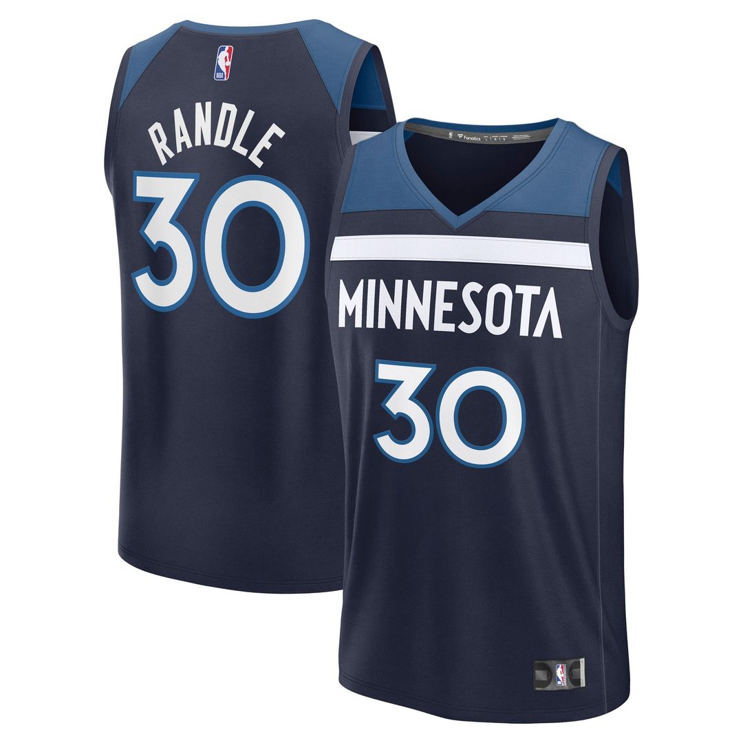 Julius Randle Minnesota Timberwolves Fanatics Fast Break Replica Player Jersey - Icon Edition - Navy Official NBA Team Apparel Basketball Fan Gear