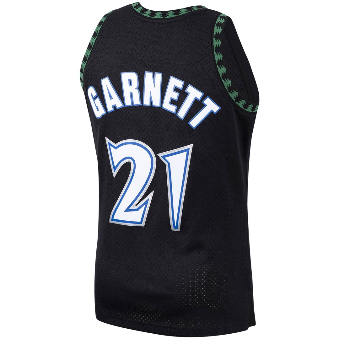 Kevin Garnett Minnesota Timberwolves Mitchell & Ness Hardwood Classics Swingman Jersey - Black Official NBA Team Apparel Basketball Fan Gear