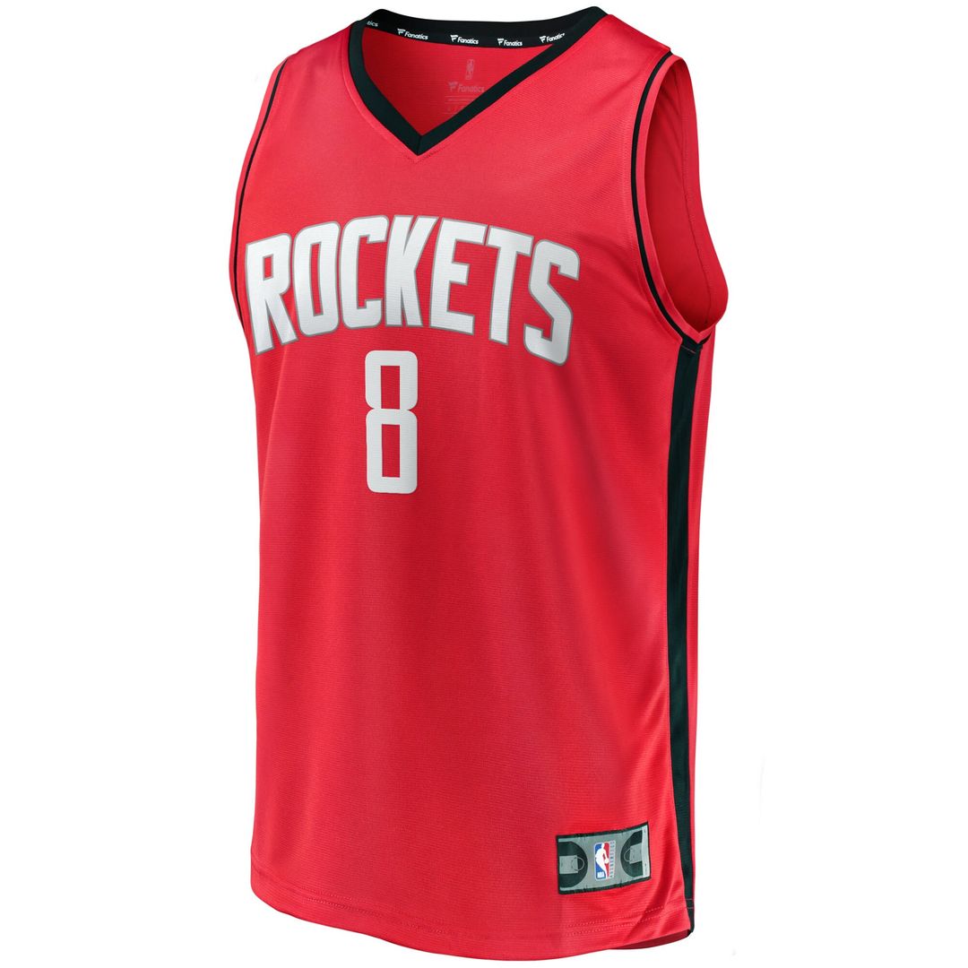 Jae'Sean Tate Houston Rockets Fanatics Fast Break Replica Jersey - Icon Edition - Red Official NBA Team Apparel Basketball Fan Gear