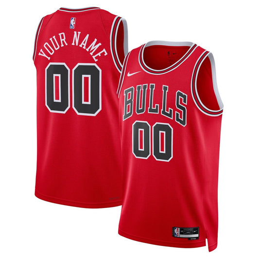 Chicago Bulls Nike Unisex Swingman Custom Jersey Red - Icon Edition Official NBA Team Apparel Basketball Fan Gear