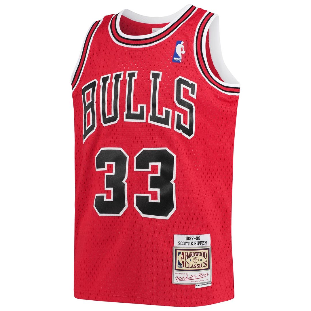 Scottie Pippen Chicago Bulls Mitchell & Ness Youth 1997-98 Hardwood Classics Swingman Jersey - Red Official NBA Team Apparel Basketball Fan Gear
