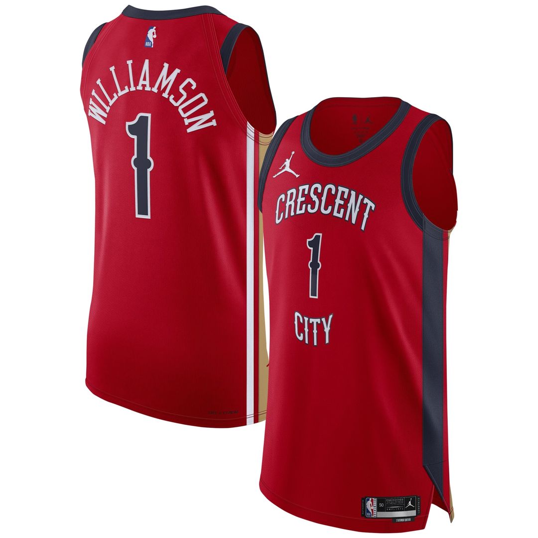 Zion Williamson New Orleans Pelicans Jordan Brand Authentic Jersey - Statement Edition - Red Official NBA Team Apparel Basketball Fan Gear