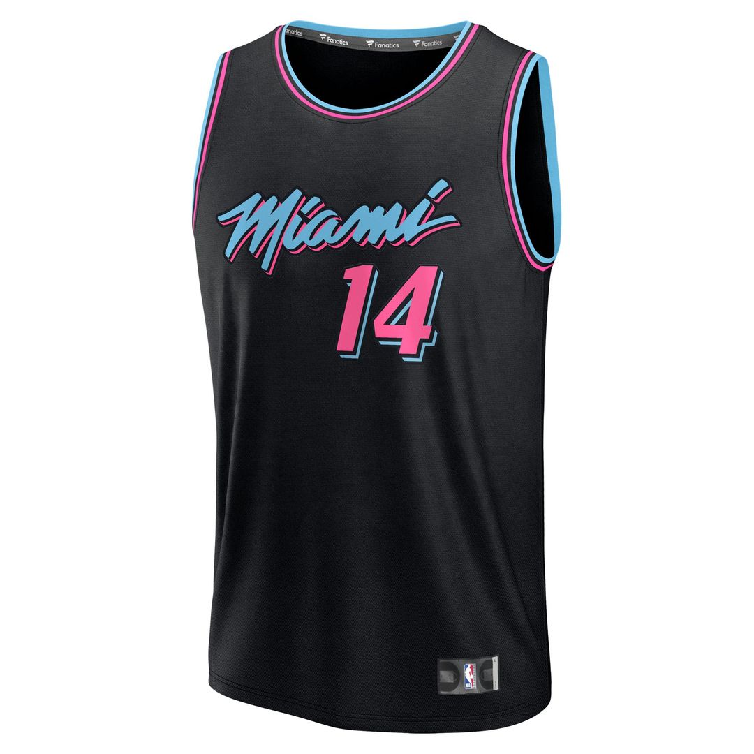 Tyler Herro Miami Heat Fanatics 2025/26 City Edition Fast Break Jersey - Black Official NBA Team Apparel Basketball Fan Gear