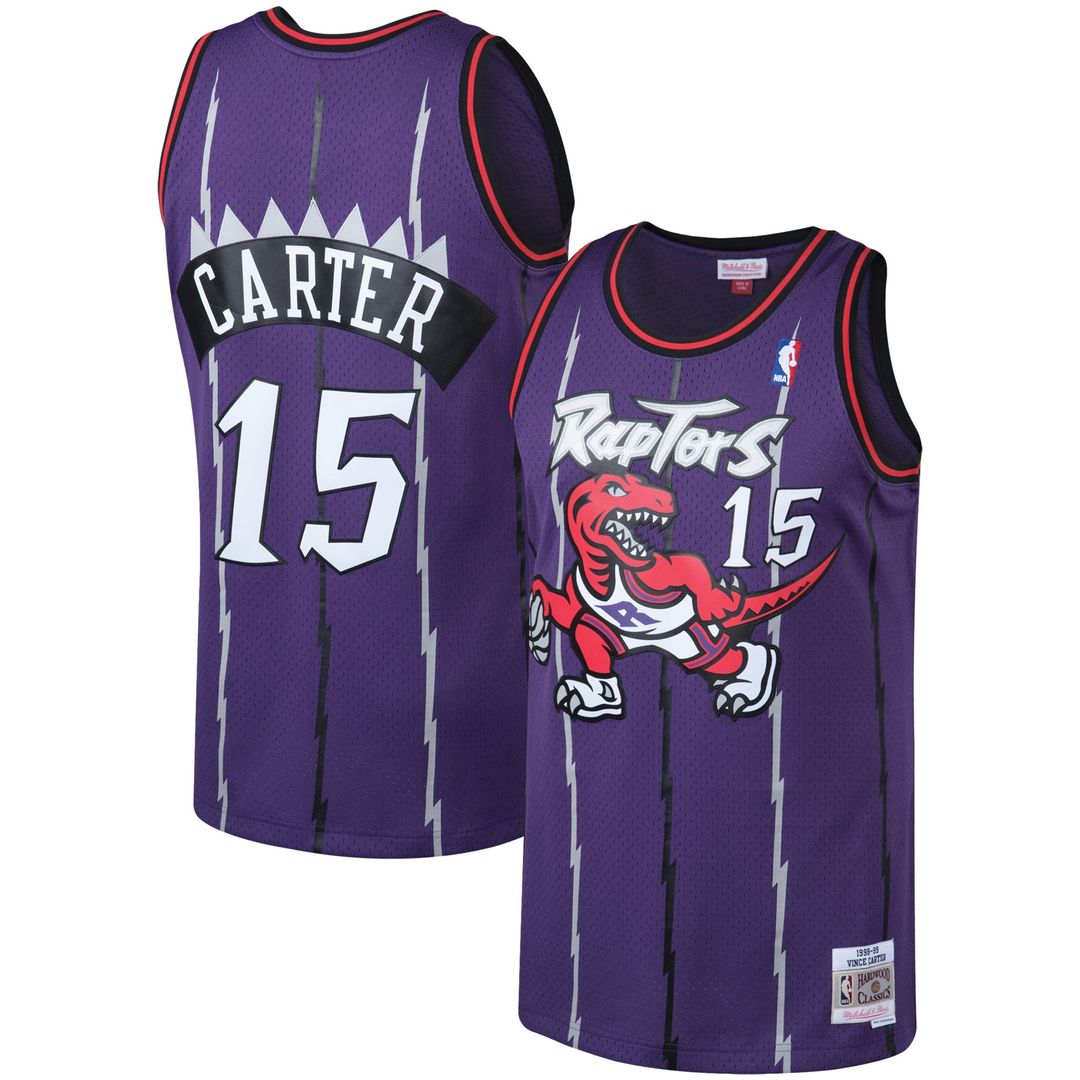 Vince Carter Toronto Raptors Mitchell & Ness 1998/99 Big & Tall Hardwood Classics Swingman Jersey - Purple Official NBA Team Apparel Basketball Fan Ge