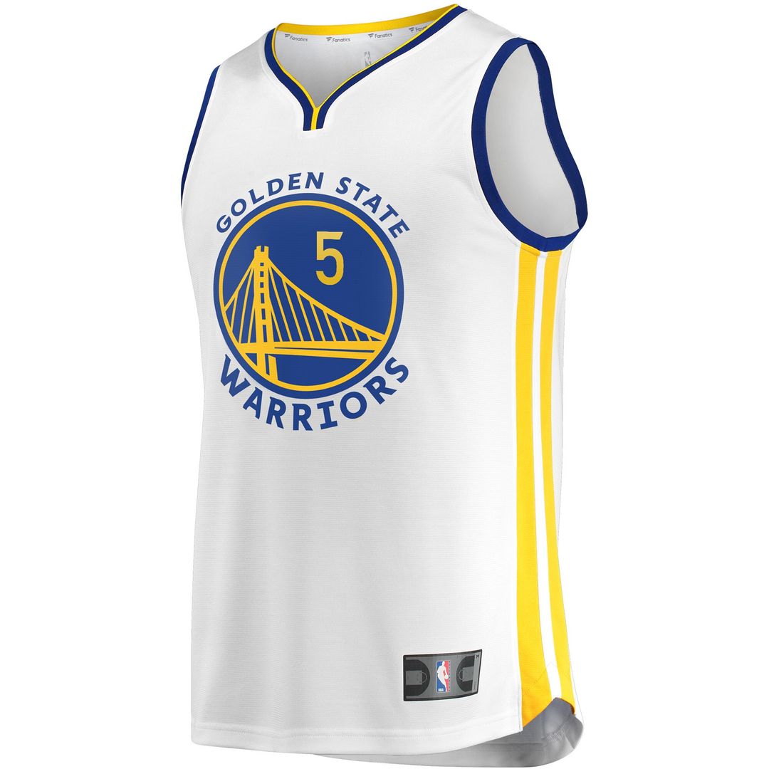 Kevon Looney Golden State Warriors Fanatics Fast Break Player Replica Jersey - Association Edition - White Official NBA Team Apparel Basketball Fan Ge