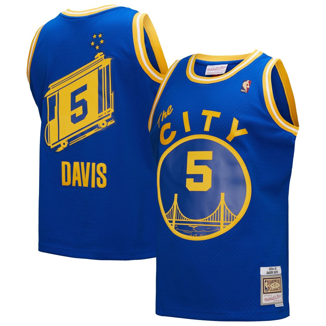 Baron Davis Golden State Warriors Mitchell & Ness Hardwood Classics 2004/05 Swingman Jersey - Royal Official NBA Team Apparel Basketball Fan Gear