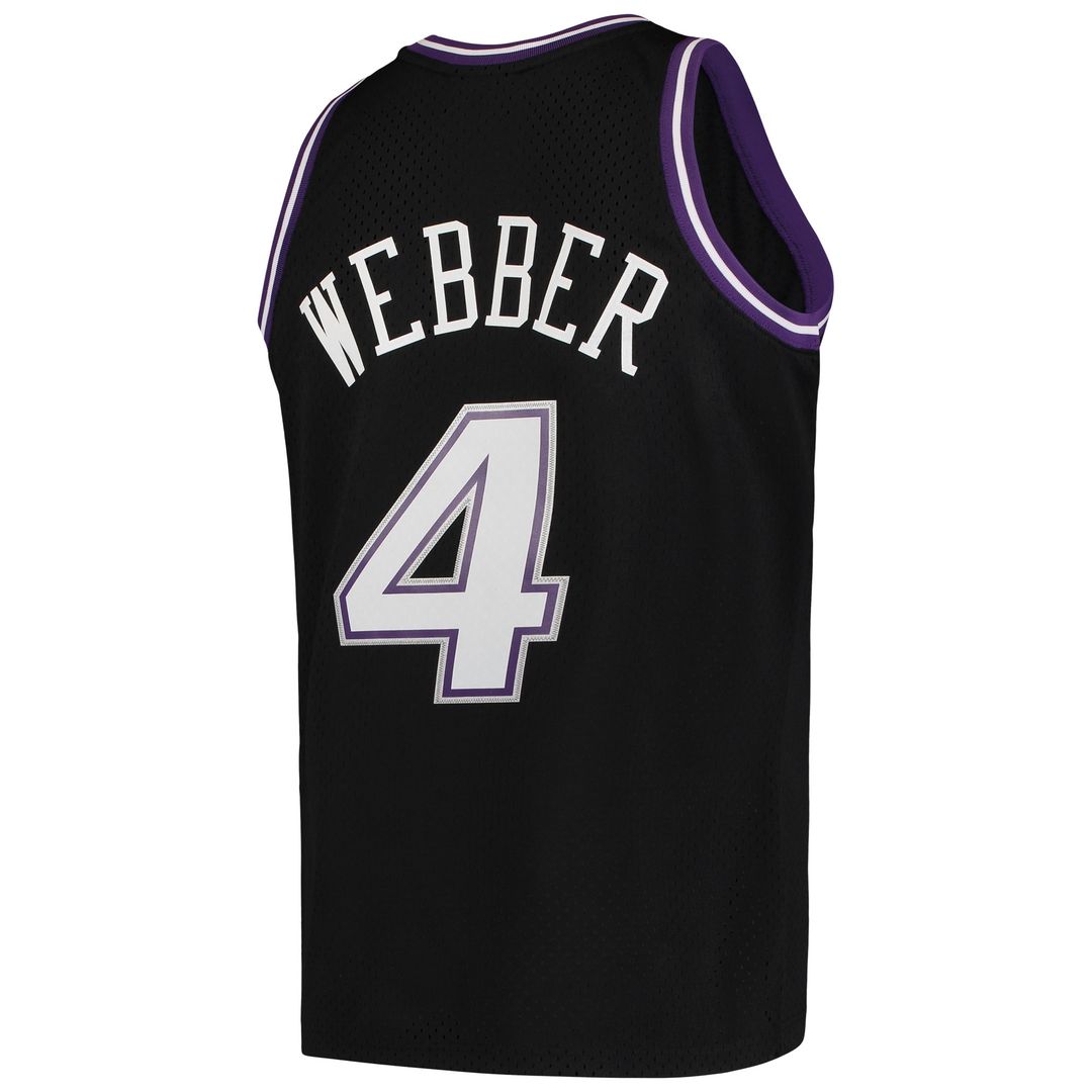 Chris Webber Sacramento Kings Mitchell & Ness 2000/01 Hardwood Classics Swingman Jersey - Black Official NBA Team Apparel Basketball Fan Gear