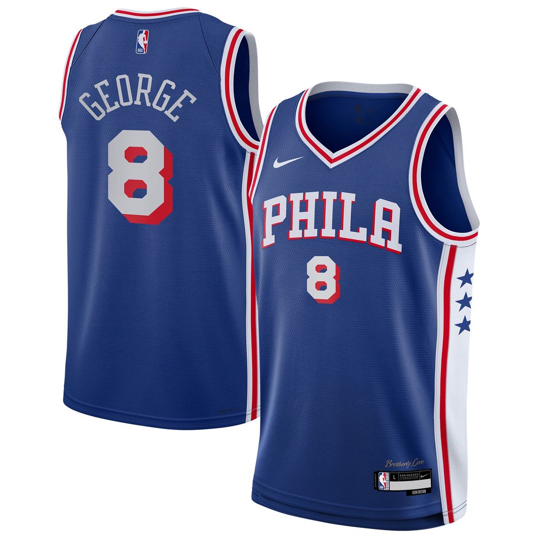 Paul George Philadelphia 76ers Nike Youth Swingman Jersey - Icon Edition - Royal Official NBA Team Apparel Basketball Fan Gear