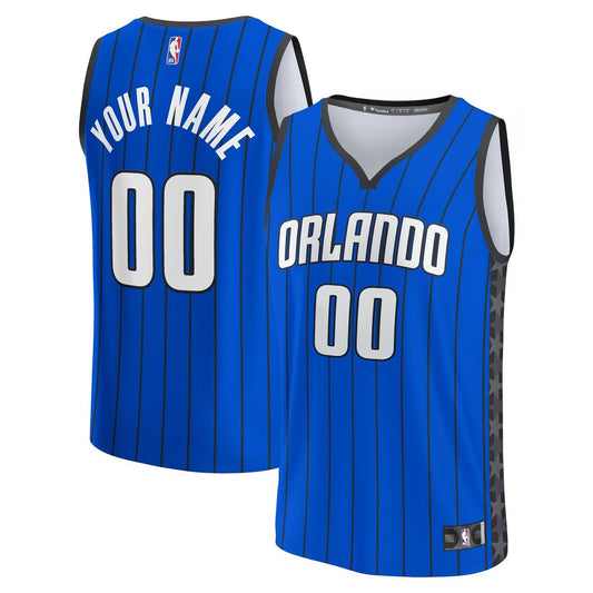 Orlando Magic Fanatics Youth Fast Break Replica Custom Jersey - Statement Edition - Blue Official NBA Team Apparel Basketball Fan Gear